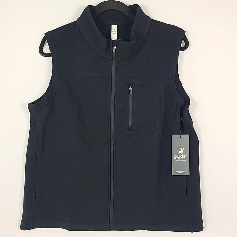 NWT Women's Glyder Scuba Vest Full Zip Black Sz XL Retail $86